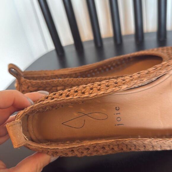 Joie leather woven flats ballet brown size 6.5 - Picture 7 of 9